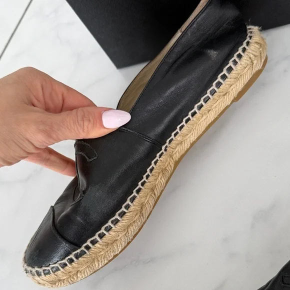 CHANEL Black and Tan Espadrilles - Picture 7 of 11